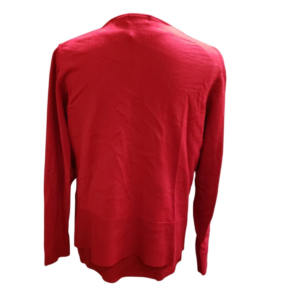 GEORGE Ladies Red Cardigan Sweater Set Size XL 16 18 Knit V Neck - Picture 6 of 12